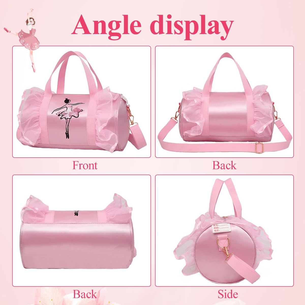 PALAY Travel Duffel Bags for Girls Sport Dance Class Storage Bag Handbag Waterproof Duffel Bag for Picnic with Shoulder Strap PALAY Travel Duffel Bags for Girls Sport Dance Class Storage Bag Handbag Waterproof Duffel Bag for Picnic with Shoulder Strap